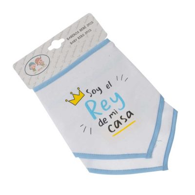 Bandana azul bebé "Rey de la casa"