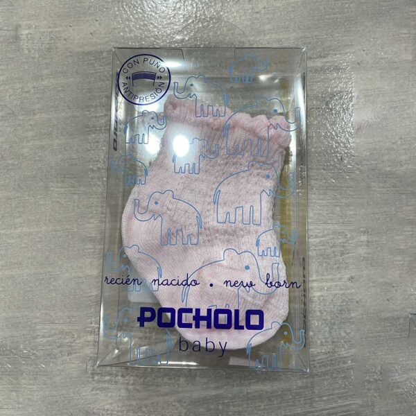 1 par de calcetines lisos de bebé en color rosa