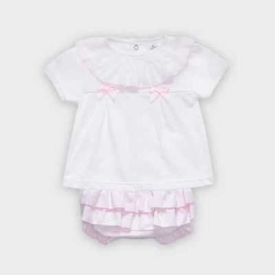 Conjunto rosa little dots niña 1-18 meses