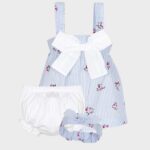 Conjunto vestido pañal y cinta de pelo para niña de 3-36 meses