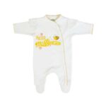 Pijama ranita blanco con apertura delantera para bebé de 0-12 meses