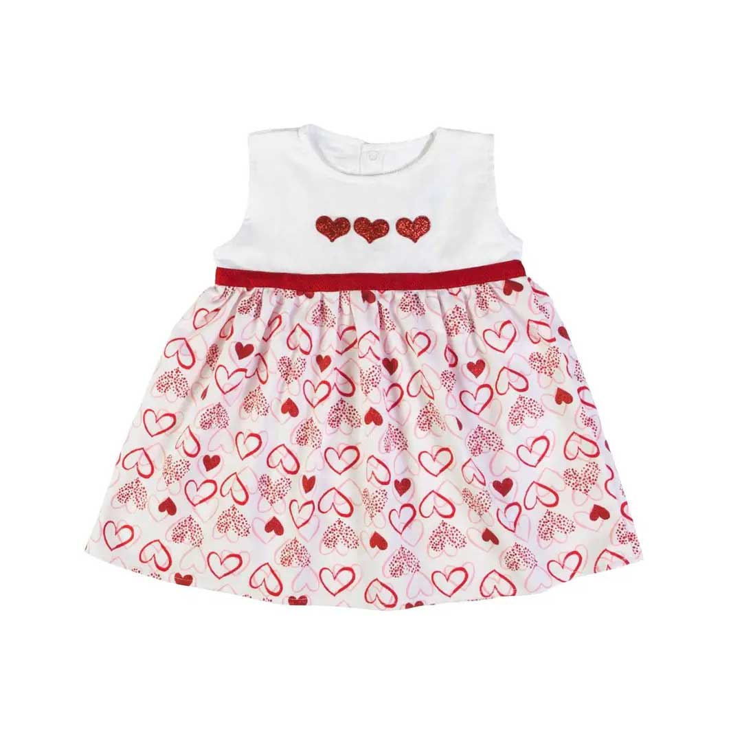 Vestido de niña con corazones de 3-24 meses