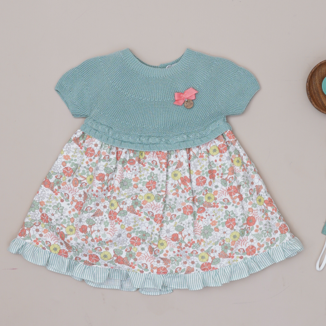 vestido flores mint