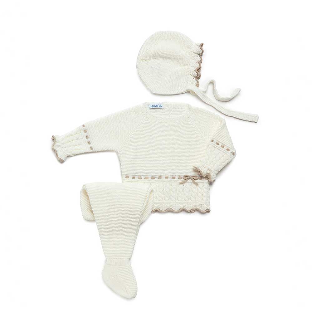 Conjunto 3 piezas pasacintas bebé Juliana