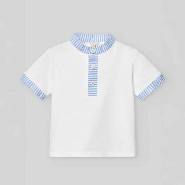 Conjunto polo blanco con shorts Paz Rodríguez