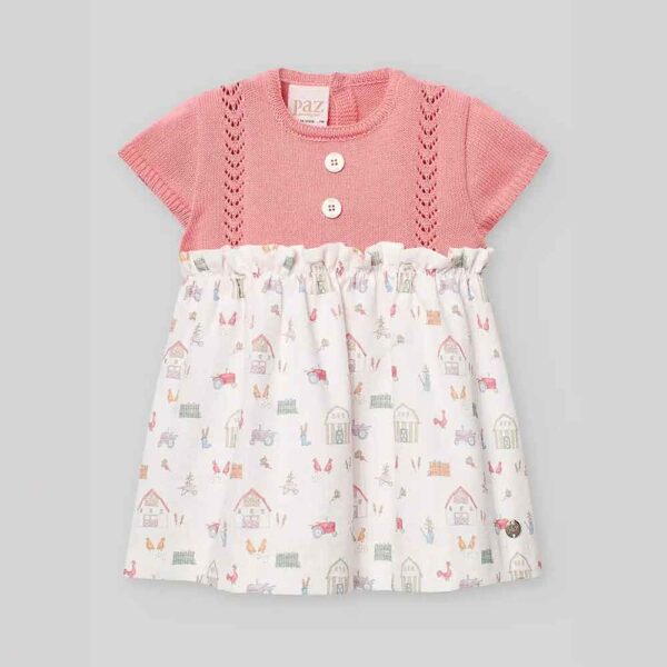 Vestido punto tela granja Paz Rodríguez