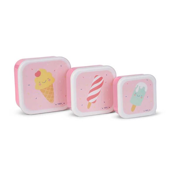 Set 3 cajitas almuerzo Icream Saro Baby