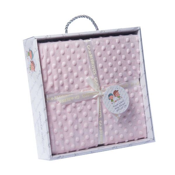 Manta infantil Rosa bebé 80x110 Gamberritos