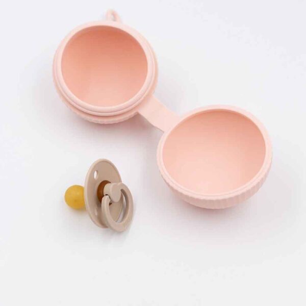 Portachupete silicona color rosa Bamboom