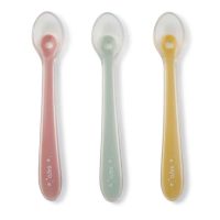 Set 3 cucharas silicona rosa saro baby