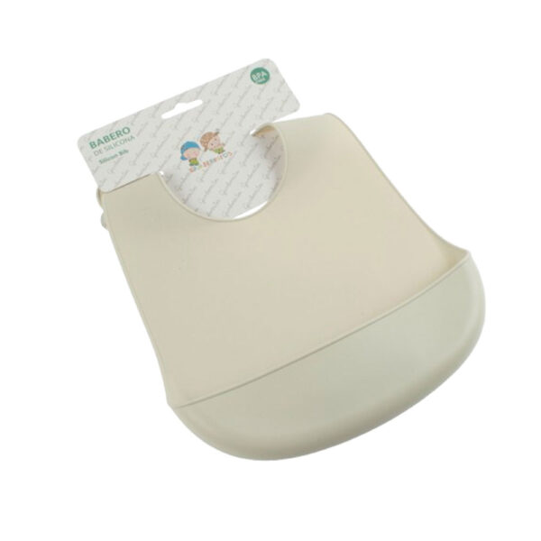 Babero de silicona gris Gamberritos 10980. Para bebé en Tienda Online Tana Martínez Puerto de Sagunto