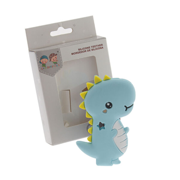 Mordedor de silicona Dino Azul Gamberritos