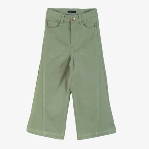 3814143 Pantalón de niña verde kaki miranda textil