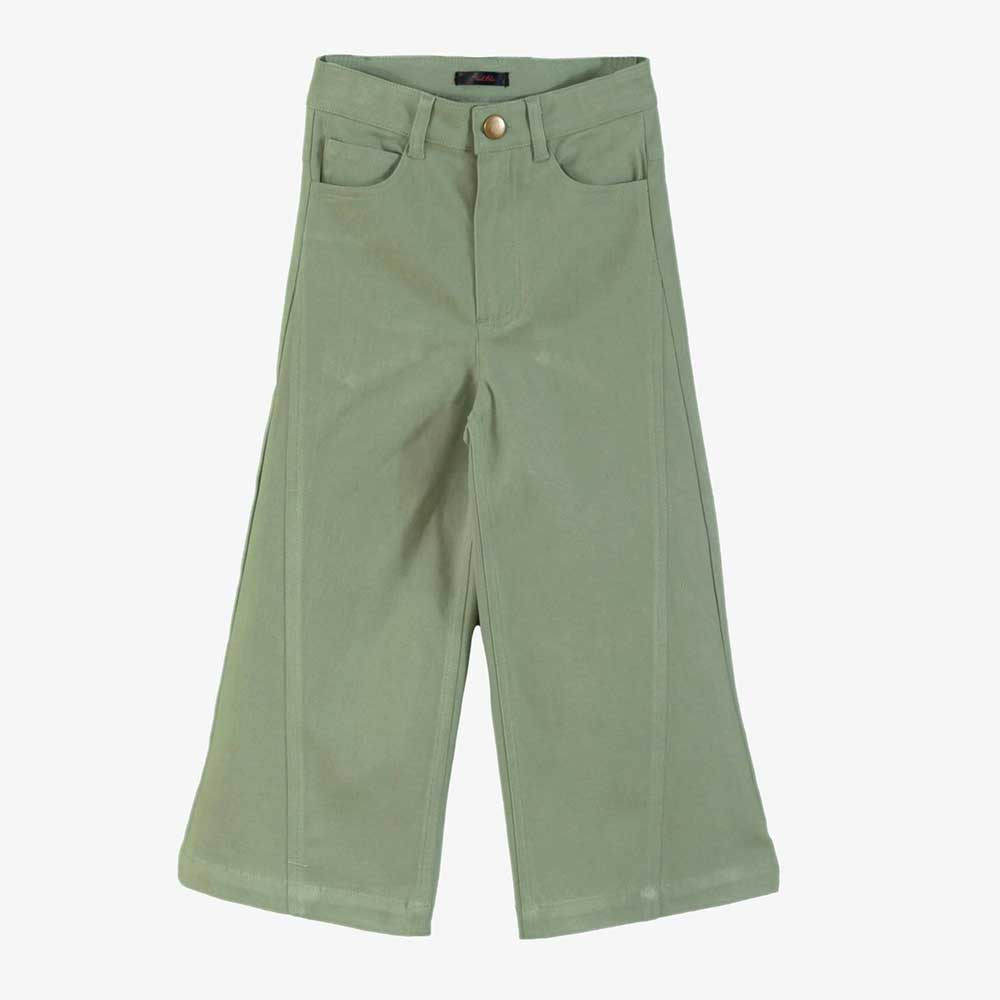 3814143 Pantalón de niña verde kaki miranda textil