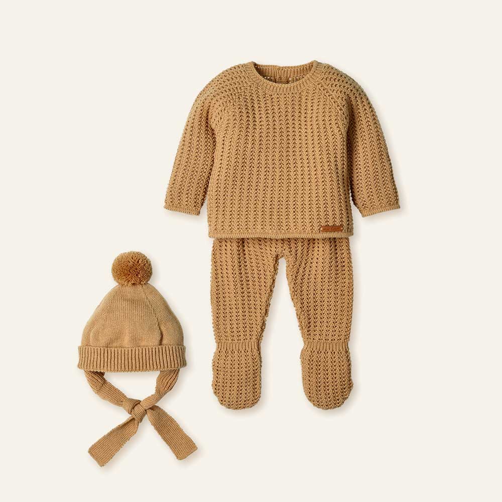 Traje 3 piezas con canesú menguado en punto grueso Tartan Yucca Mac Ilusión