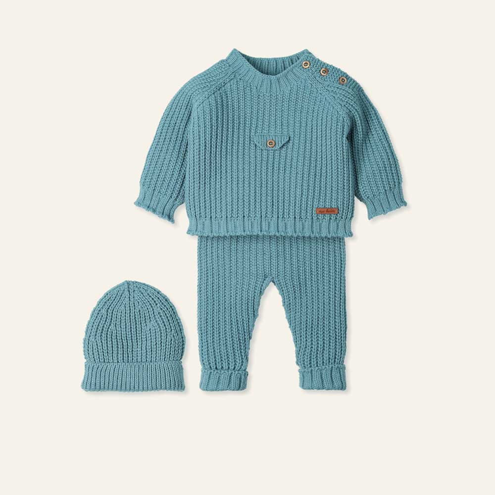 Traje de 3 piezas punto perlado simulado hecho a mano con pantalón sin pie Mac Ilusión