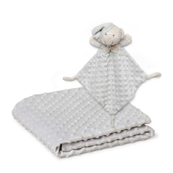 Pack Manta Doudou Osito Gris 80x110 Interbaby
