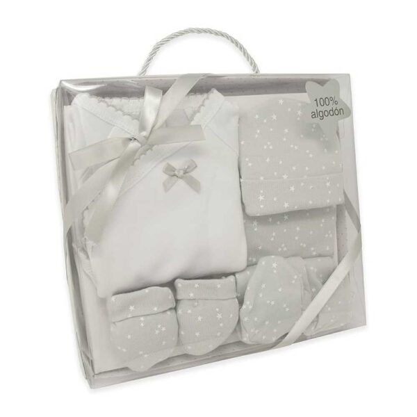 Set de regalo 5 piezas Gris Duffi Baby