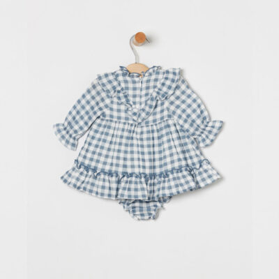 Conjunto Braguita con Vestido a Cuadros Coco Acqua