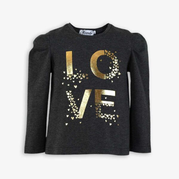 Camiseta Gris oscuro infantil para niña 3802482 Miranda Textil