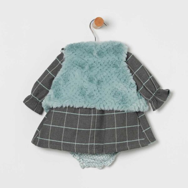 Conjunto chaleco + braga + vestido verde agua Coco Acqua