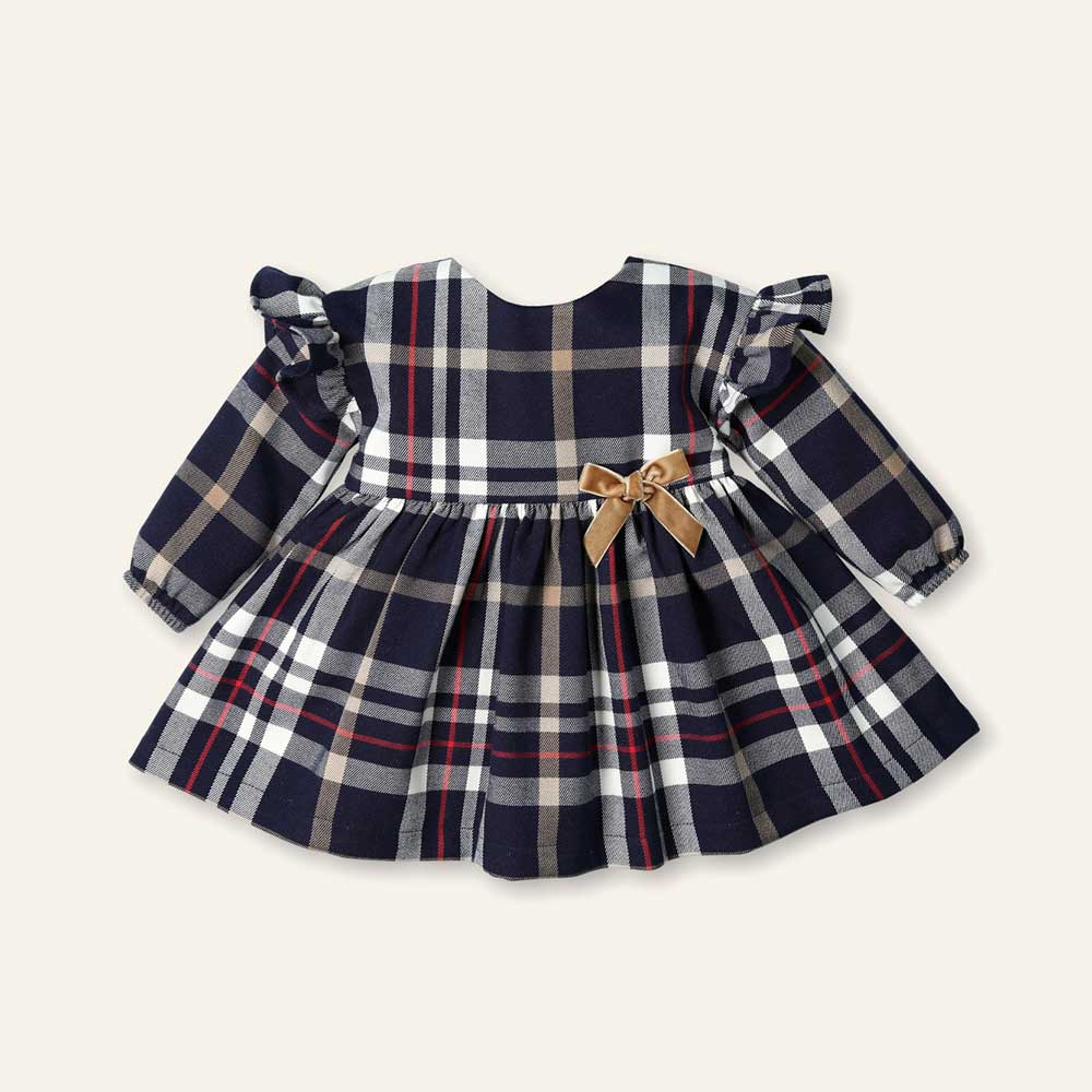 Vestido Tartan con lazo Terciopelo Tartan Yucca Mac Ilusión 9905