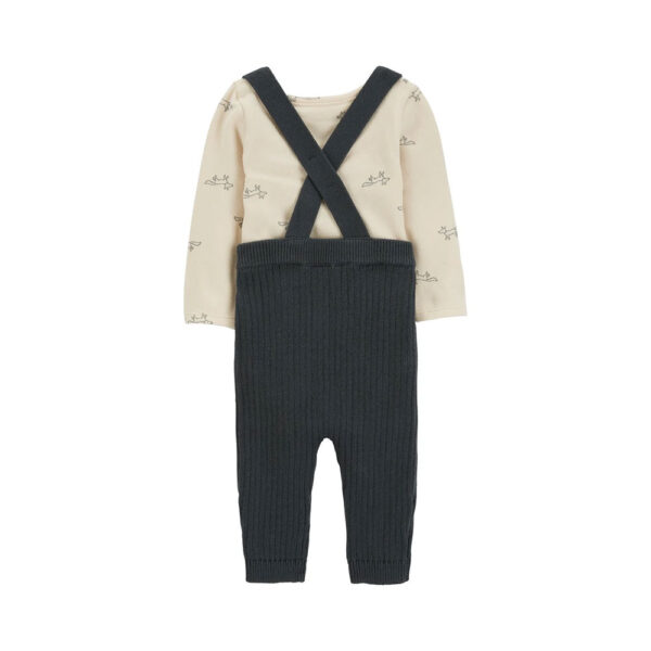 Conjunto 2 piezas de algodón pantalón con tiradores y body- carter's