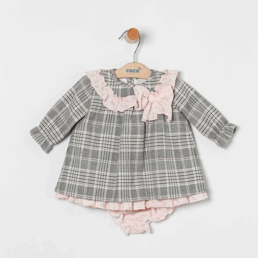 Conjunto Braga + Vestido cuadros rosa Coco Acqua Tana Martínez 80670