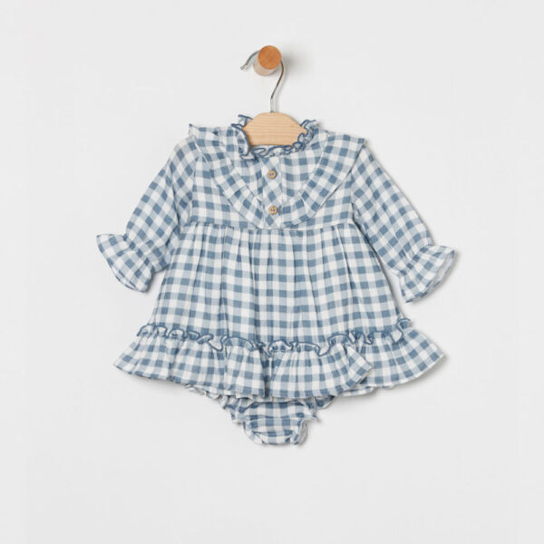 Conjunto Braguita con Vestido a Cuadros Coco Acqua