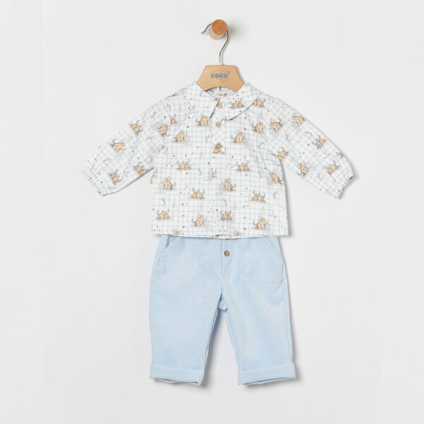 Conjunto Camisa y pantalón Celeste 80715 Coco Acqua