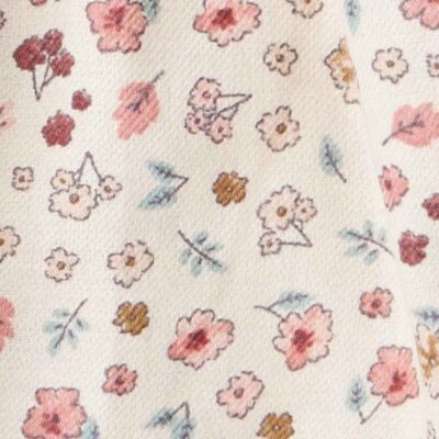 Conjunto 3 piezas camiseta floral pantalón de canalé lazo Carter's