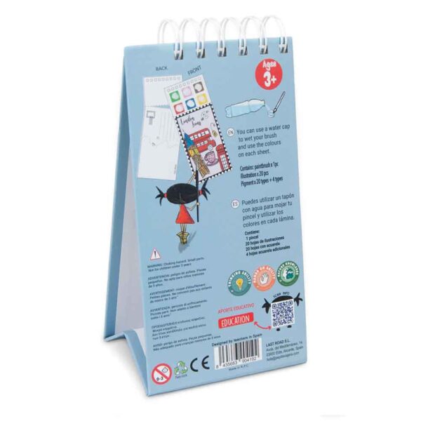 Libro para colorear con acuarelas Londres Pepita Viajera