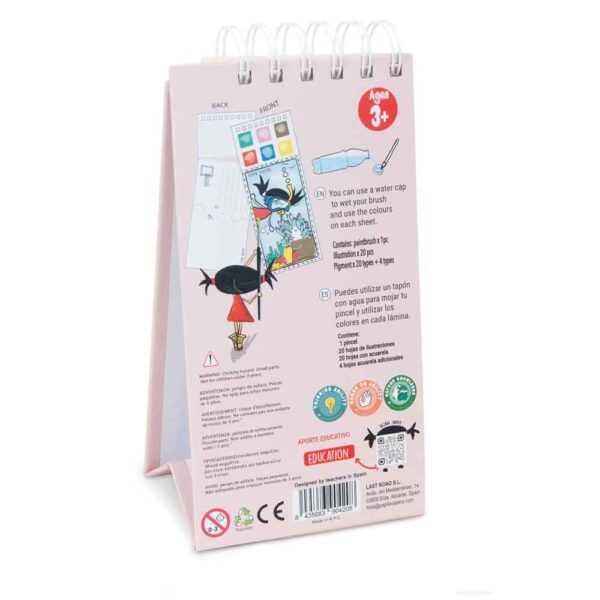 Libro para colorear con acuarelas Oveja Marina Pepita Viajera