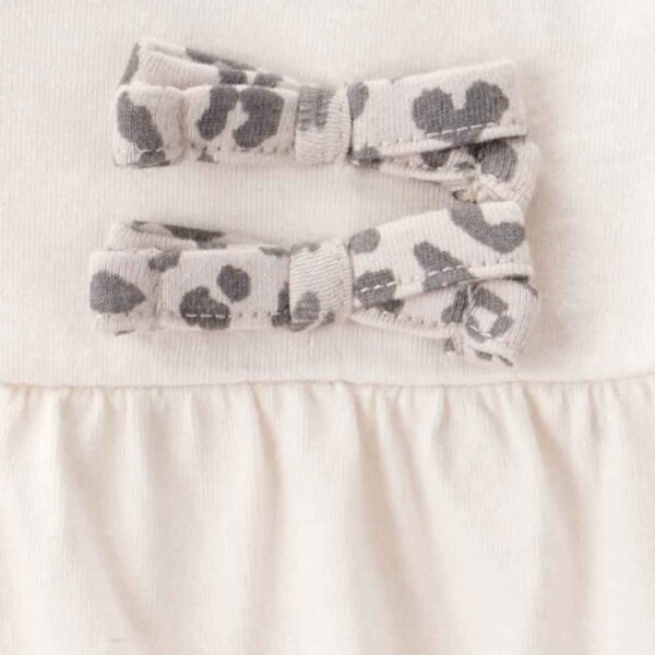 Conjunto 2 piezas body lazos pantalón leopardo bebé niña Carter's