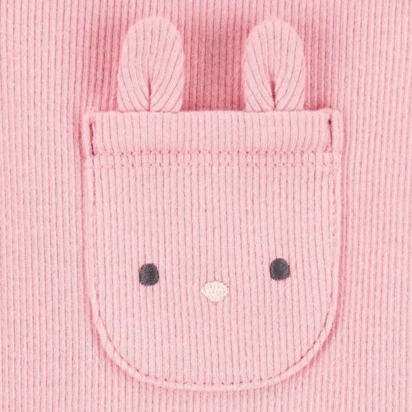 Conjunto dos piezas algodón peto y camiseta diseño conejita Carter's