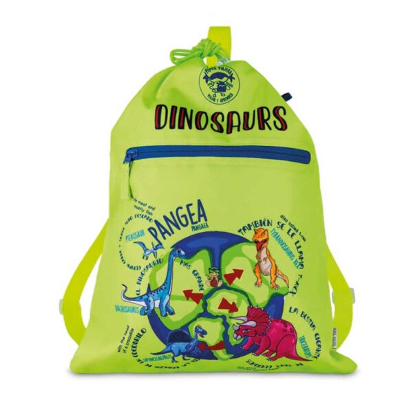 Mochila saco infantil Dinosaurios Pepita Viajera