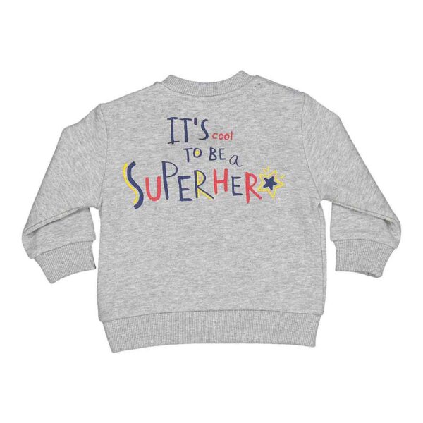 La sudadera de bebé niño Super Hero Nursery 36005 Birba Trybeyond, combina estilo y comodidad en una prenda versátil y original.