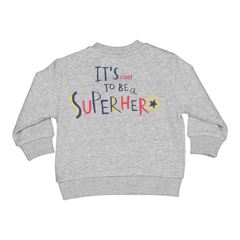 La sudadera de bebé niño Super Hero Nursery 36005 Birba Trybeyond, combina estilo y comodidad en una prenda versátil y original.