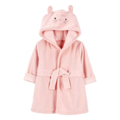 Bata de baño en rosa con diseño conejito Carter's