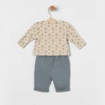 Conjunto jersey y pantalón elástico bebé niño Coco Acqua