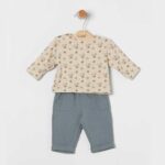 Conjunto jersey y pantalón elástico bebé niño Coco Acqua