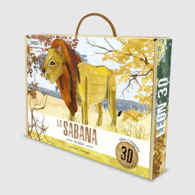 Libro y juego 3D La sabana y el león Manolito Books