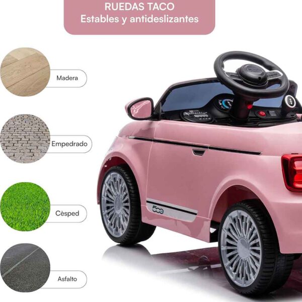 Coche Eléctrico Infantil 12V FIAT 500 Baroni Toys