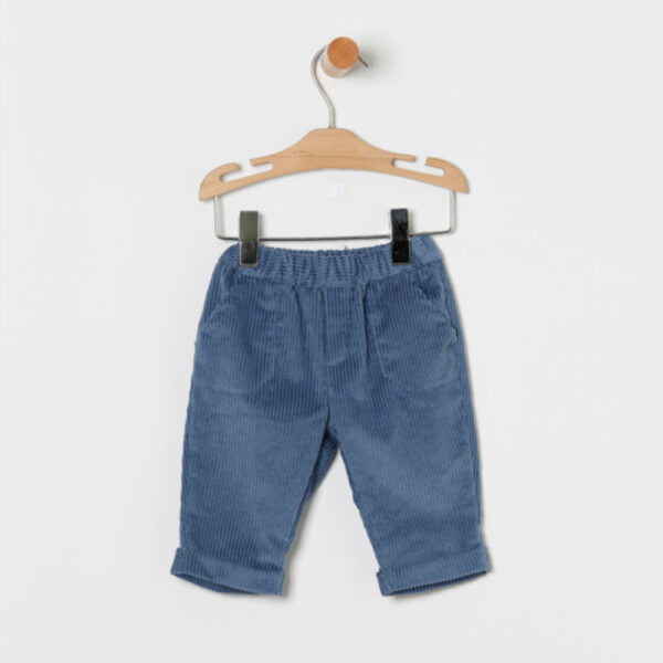 Conjunto para bebé de camisa cuadros y pantalón pana Coco Acqua