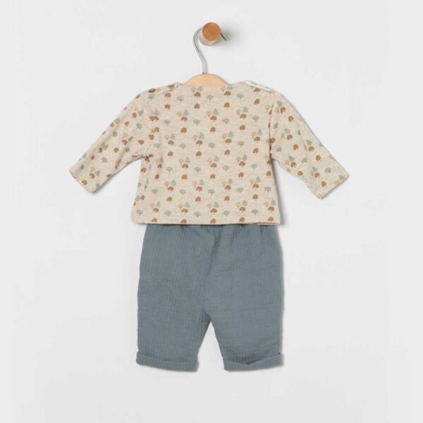 Conjunto jersey y pantalón elástico bebé niño Coco Acqua