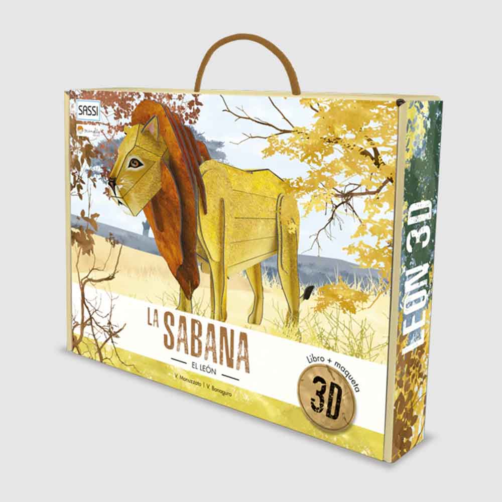 Libro y juego 3D La sabana y el león Manolito Books
