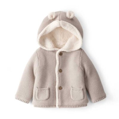 Cárdigan tejido con sherpa en algodón Carter's