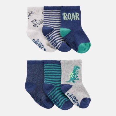Pack 6 calcetines bebé con dinosaurios multicolor Carter's