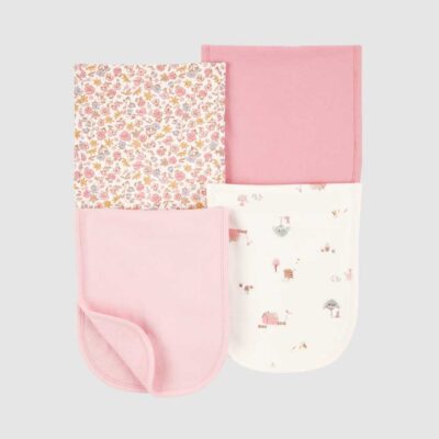 Pack cuatro babitas algodón rosadas Carter's