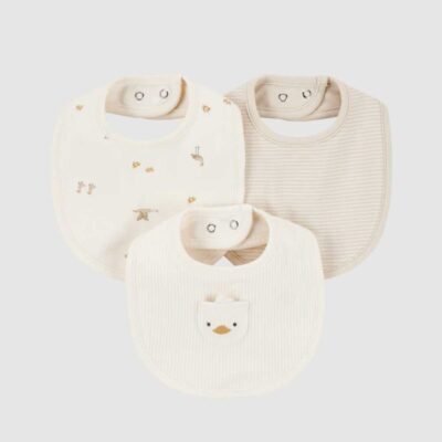 Pack tres baberos algodón diseño aves Carter's